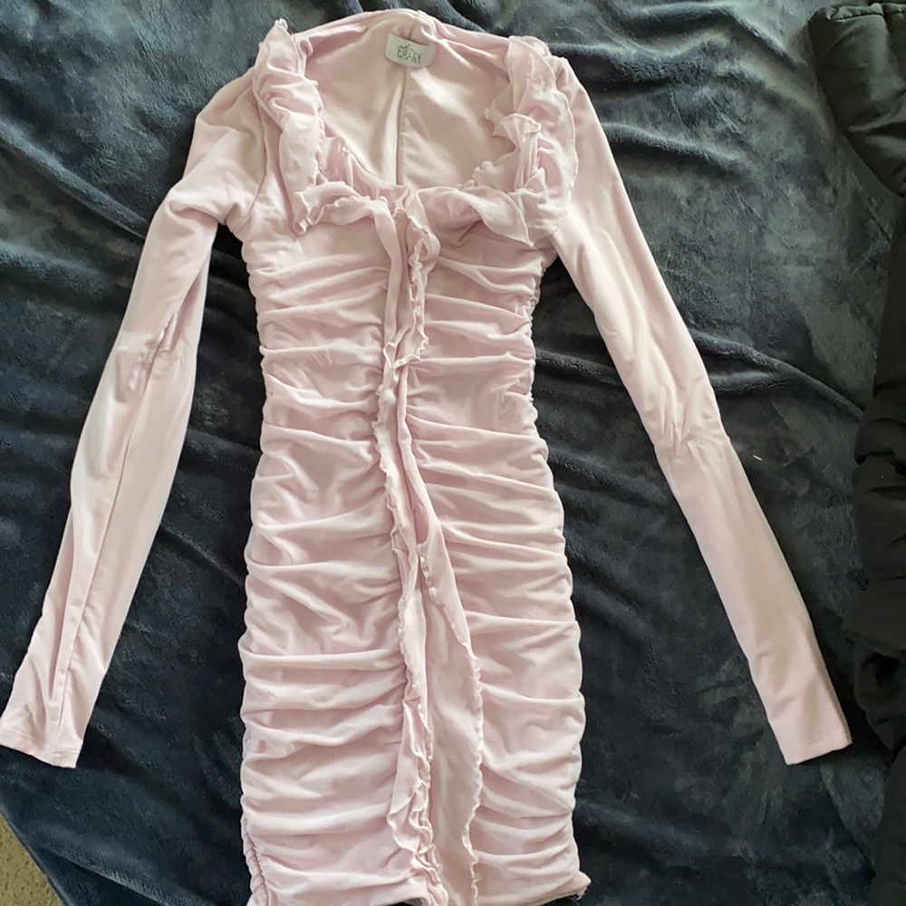 Oh Polly pink ruffled dress (worn once)